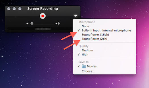 how to screen record on macbook pro with internal audio