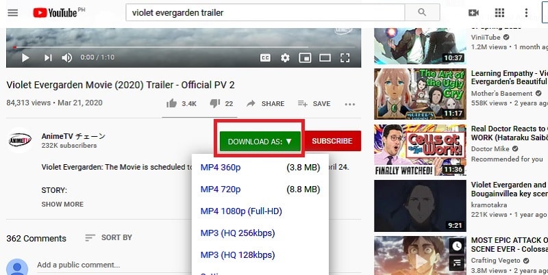 firefox extension youtube download