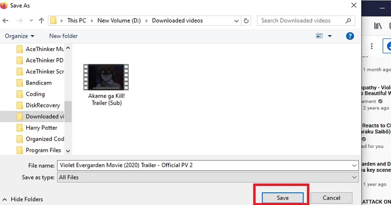 youtube video download extension