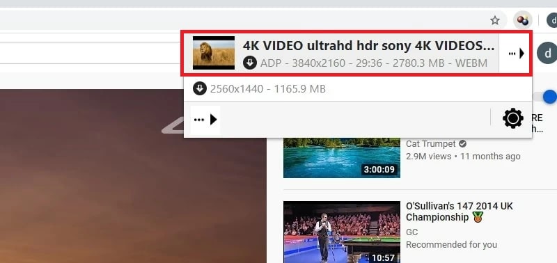 chrome extension download embedded video