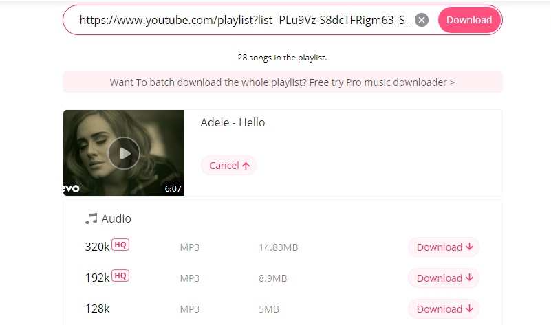 youtube album downloader