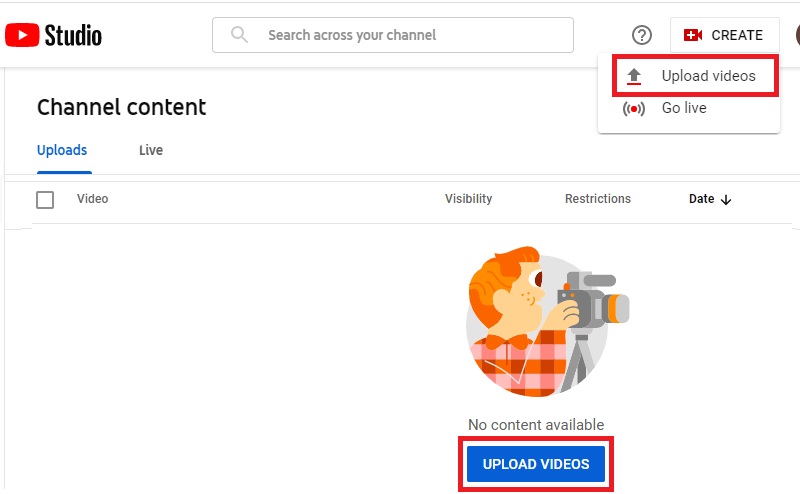 how to upload a youtube video for restricted use